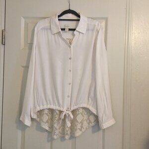 Chico’s Rayon Embroidered Top